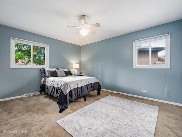 18902 Jonathan Ln, Homewood, IL 60430 - bedroom featuring multiple windows, carpet flooring, and a ceiling fan