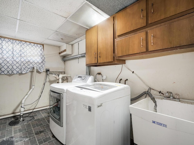 18902 Jonathan Ln, Homewood, IL 60430 - laundry room with cabinet space and independent washer and dryer