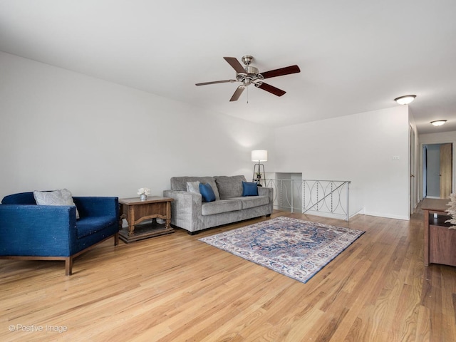 18902 Jonathan Ln, Homewood, IL 60430 - living room featuring wood finished floors and a ceiling fan