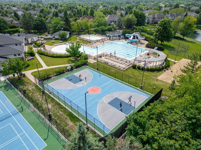 552 Waters Edge Dr, South Elgin, IL 60177 - drone / aerial view of a pool
