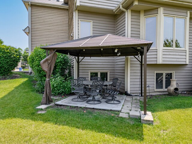 552 Waters Edge Dr, South Elgin, IL 60177 - view of patio / terrace with a gazebo