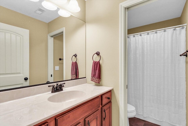 407 Banbury Ln, Savoy, IL 61874 - full bathroom featuring vanity, tile patterned flooring, and a shower with curtain