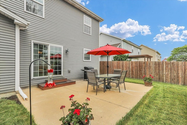 407 Banbury Ln, Savoy, IL 61874 - view of patio featuring outdoor dining area