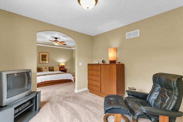407 Banbury Ln, Savoy, IL 61874 - bedroom featuring arched walkways and carpet floors
