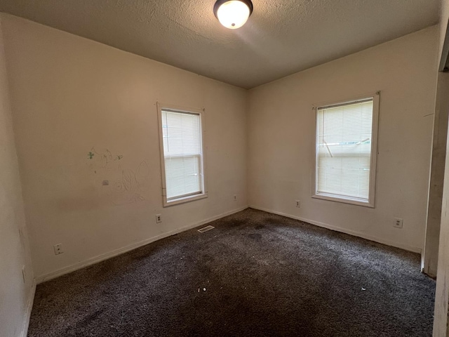 1205 W Beech St, Urbana, IL 61801 - empty room with dark carpet and a textured ceiling