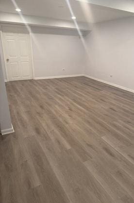 5387 Elizabeth Pl Unit 1302, Rolling Meadows, IL 60008 - basement with wood finished floors and baseboards