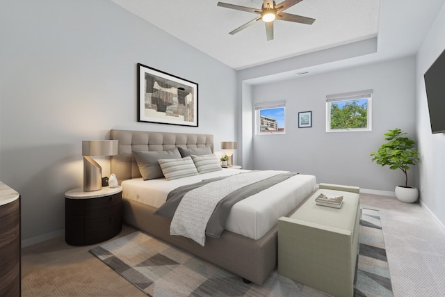 1035 W Huron St Unit 402, Chicago, IL 60642 - bedroom with carpet floors and a ceiling fan
