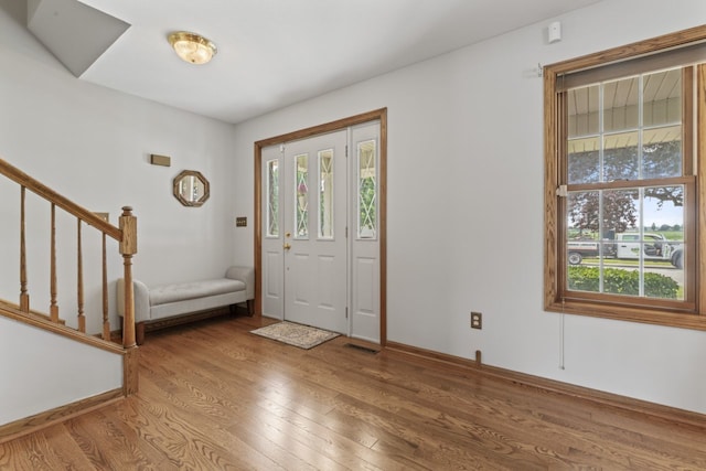 925 Magnolia Dr, Bourbonnais, IL 60914 - entrance foyer featuring wood finished floors and stairway