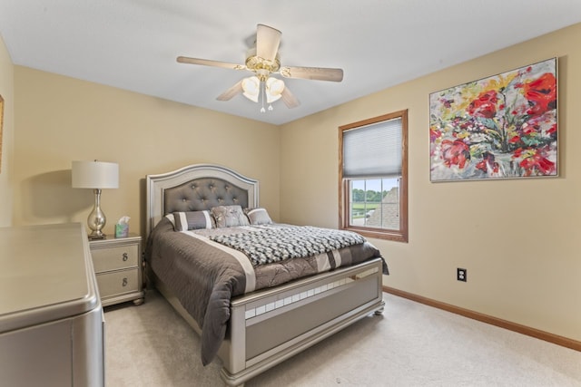 925 Magnolia Dr, Bourbonnais, IL 60914 - bedroom featuring light carpet and a ceiling fan