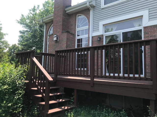 1317 Leonard Dr, Schaumburg, IL 60193 - wooden deck featuring a wall mounted air conditioner