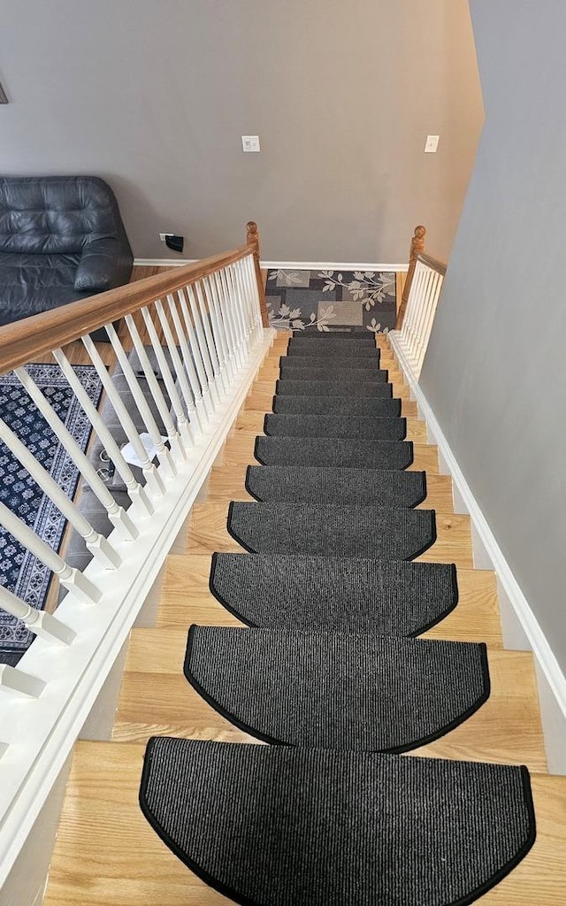 20 Lily Ct, Bolingbrook, IL 60440 - stairway featuring wood finished floors