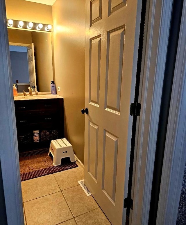 20 Lily Ct, Bolingbrook, IL 60440 - half bathroom with tile patterned floors and vanity