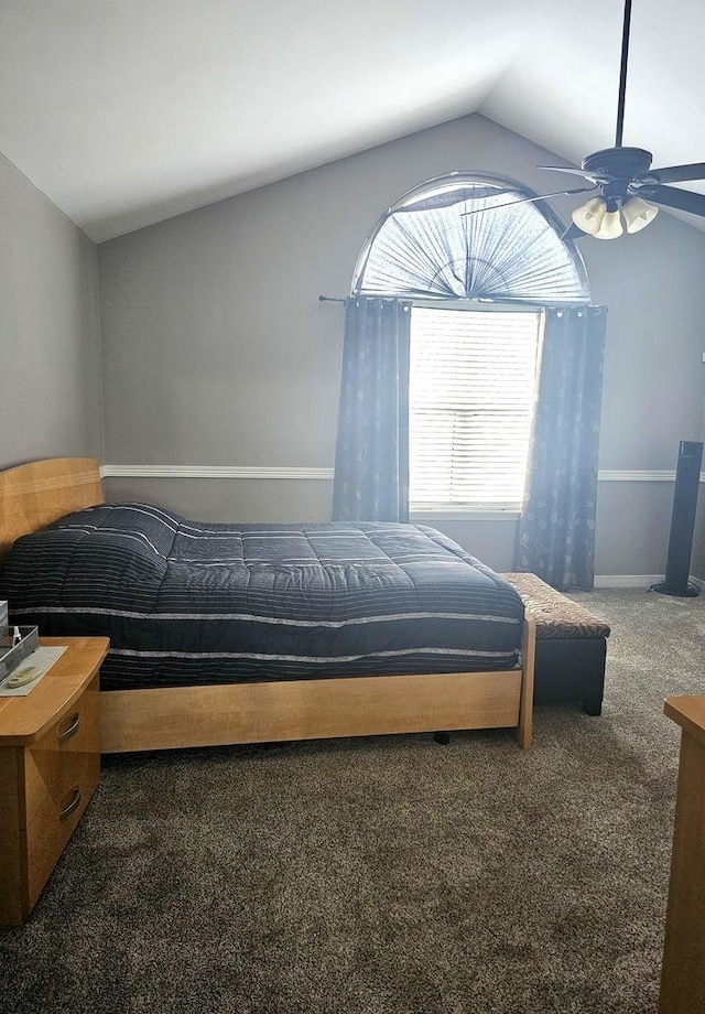 20 Lily Ct, Bolingbrook, IL 60440 - bedroom with lofted ceiling, a ceiling fan, and carpet floors