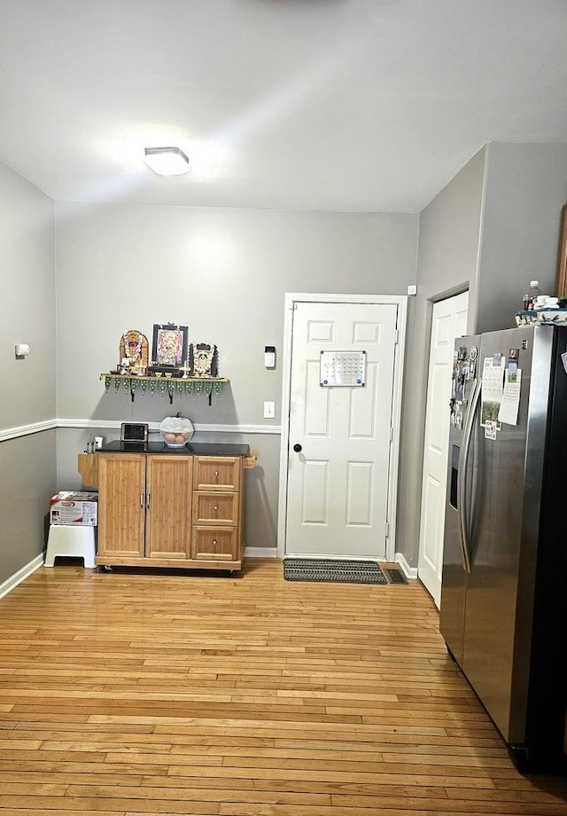 20 Lily Ct, Bolingbrook, IL 60440 - kitchen featuring stainless steel fridge with ice dispenser and light wood-style flooring