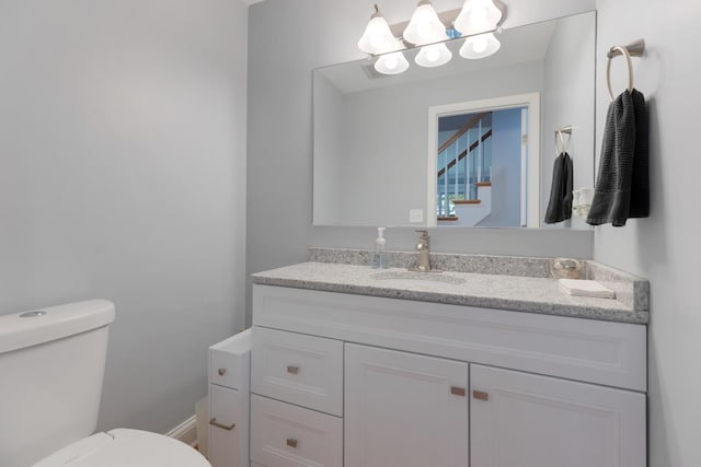221 Pin Oak Dr, Wilmette, IL 60091 - bathroom featuring vanity and a chandelier