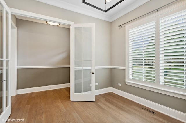 411 S Berkley Ave, Elmhurst, IL 60126 - empty room featuring french doors and wood finished floors