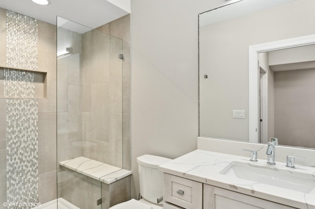 411 S Berkley Ave, Elmhurst, IL 60126 - full bath featuring vanity and a shower stall