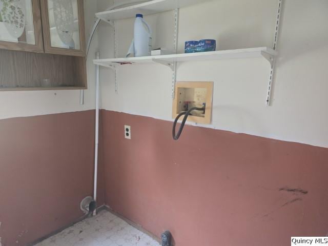 200 S Gillham, West Point, IL 62380 - laundry room with tile patterned floors and washer hookup
