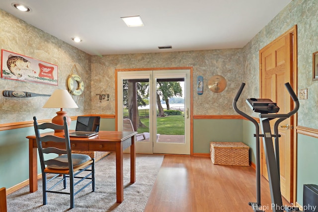 27892 W Bayview Dr, Ingleside, IL 60041 - office area with wood finished floors and baseboards