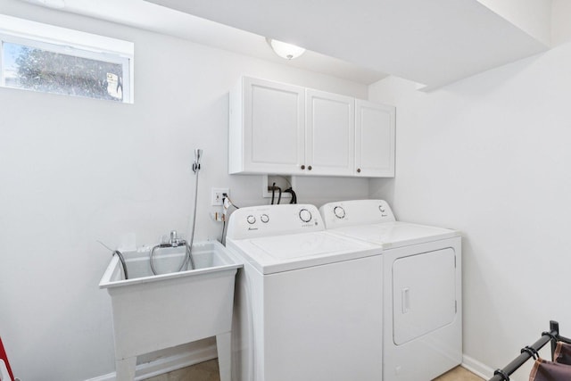 9333 Kildare Ave, Skokie, IL 60076 - laundry area with cabinet space and separate washer and dryer
