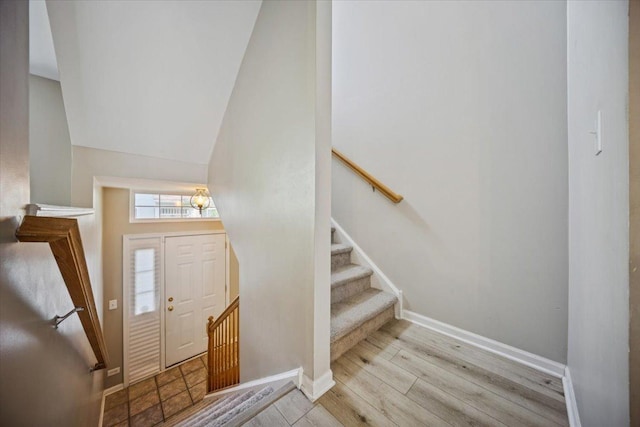180 New Haven Dr, Cary, IL 60013 - foyer entrance featuring stairs and wood finished floors