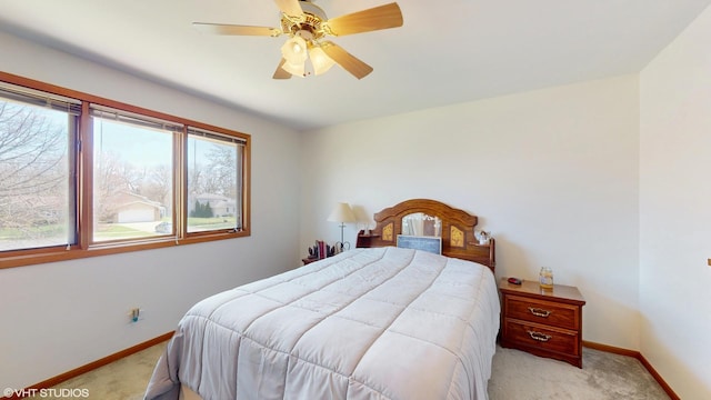 14320 S Elizabeth Ln, Homer Glen, IL 60491 - bedroom with light carpet and ceiling fan