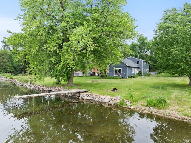 550 N Center St, South Elgin, IL 60177 - dock area featuring a yard and a water view