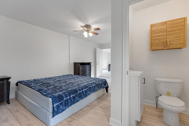 550 N Center St, South Elgin, IL 60177 - bedroom featuring wood finished floors and a ceiling fan