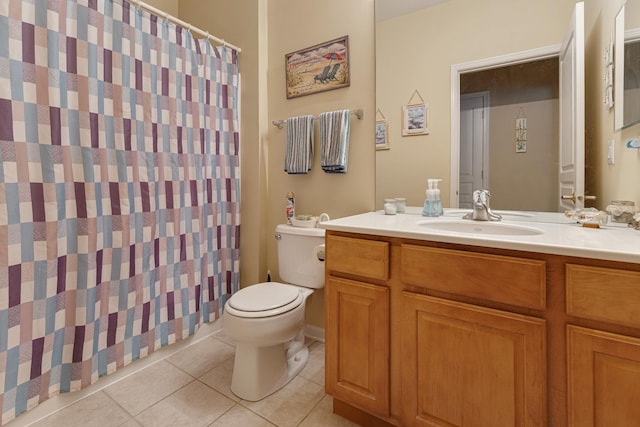 11692 Sunderlin Dr, Huntley, IL 60142 - bathroom featuring tile patterned flooring, vanity, and curtained shower