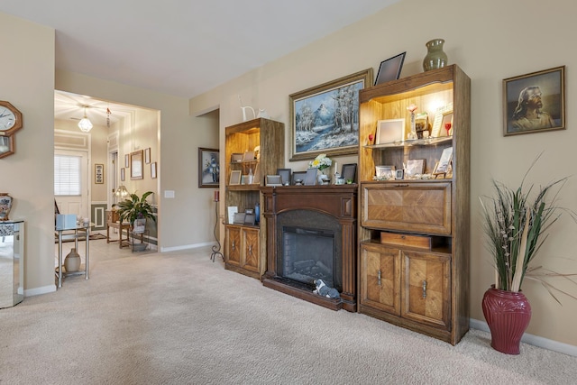 11692 Sunderlin Dr, Huntley, IL 60142 - living room with carpet floors and a fireplace