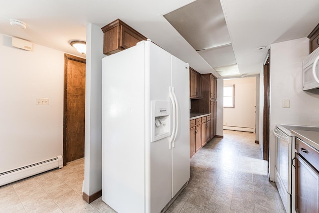 102 Mattek Ave, Dekalb, IL 60115 - kitchen featuring white appliances and a baseboard heating unit