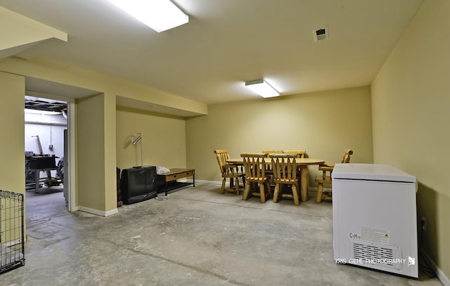 3710 Spy Glass Ridge Rd, Crystal Lake, IL 60012 - dining area featuring concrete floors and baseboards