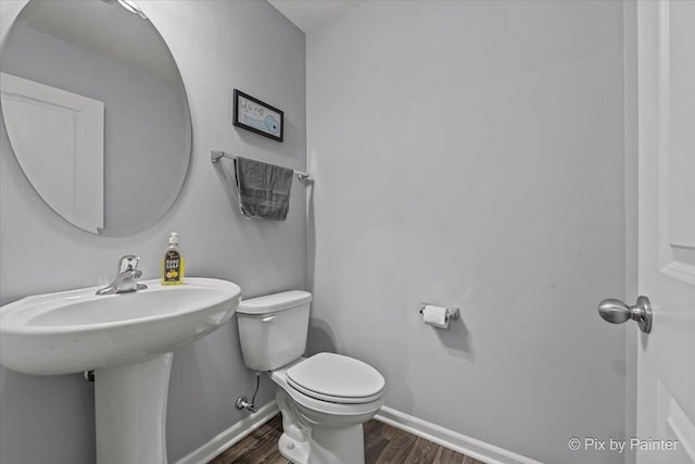 1141 Westlake Dr, Cary, IL 60013 - half bath with wood finished floors and toilet