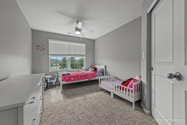 1141 Westlake Dr, Cary, IL 60013 - carpeted bedroom featuring a ceiling fan and baseboards