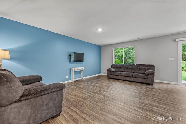1141 Westlake Dr, Cary, IL 60013 - living room featuring wood finished floors and recessed lighting