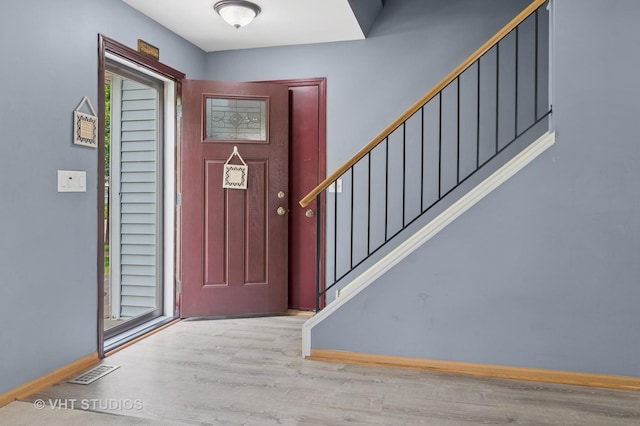 2477 Smithfield Ct, Aurora, IL 60503 - entryway featuring stairway and wood finished floors