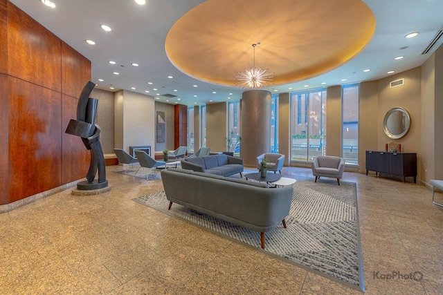 222 N Columbus Dr Unit 912, Chicago, IL 60601 - lobby featuring expansive windows and recessed lighting