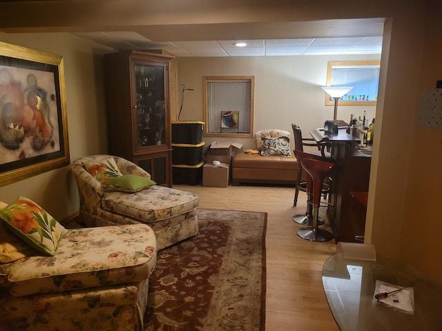 18324 Pond View Ct, Tinley Park, IL 60477 - living area with a paneled ceiling and wood finished floors