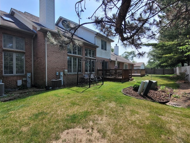 18324 Pond View Ct, Tinley Park, IL 60477 - view of yard featuring a wooden deck
