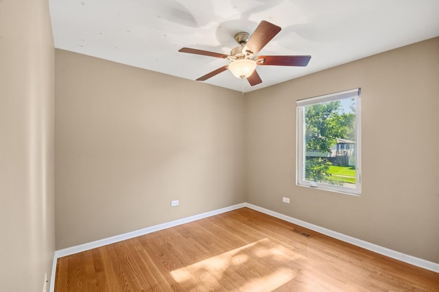 357 Sword Way, Bolingbrook, IL 60440 - unfurnished room with light wood finished floors and ceiling fan