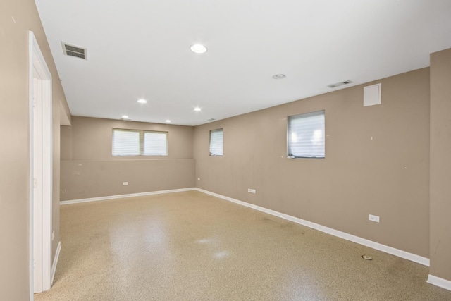 357 Sword Way, Bolingbrook, IL 60440 - below grade area with baseboards and recessed lighting