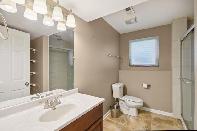 357 Sword Way, Bolingbrook, IL 60440 - bathroom with a shower stall, vanity, and tile patterned flooring