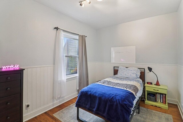 837 Wesley Ave, Oak Park, IL 60304 - bedroom with wainscoting and wood finished floors