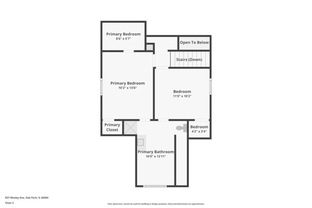 837 Wesley Ave, Oak Park, IL 60304 - view of home floor plan