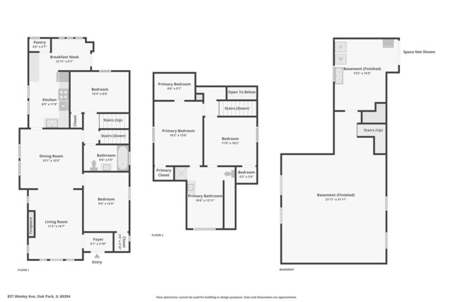 837 Wesley Ave, Oak Park, IL 60304 - view of home floor plan