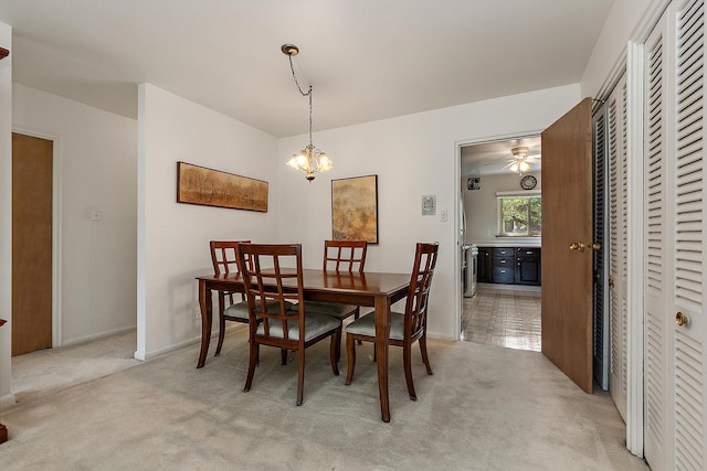 2620 Central Dr Unit 2S, Flossmoor, IL 60422 - dining room with light carpet and a chandelier