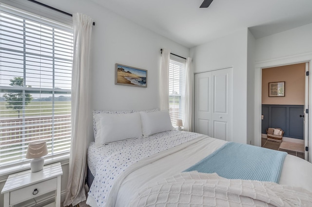 25320 W Alison Rd, Plainfield, IL 60586 - bedroom with a closet and a ceiling fan