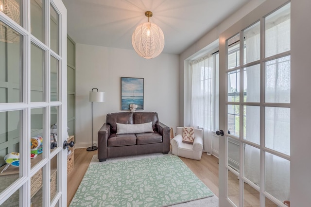 25320 W Alison Rd, Plainfield, IL 60586 - sitting room with french doors and wood finished floors