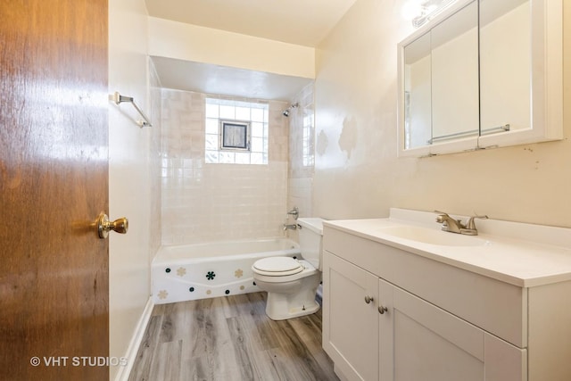 1415 W 123rd St, Calumet Park, IL 60827 - bathroom featuring wood finished floors, vanity, and shower / tub combination