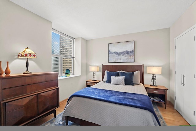 222 N Columbus Dr Unit 1405, Chicago, IL 60601 - bedroom featuring light wood-style flooring and a closet